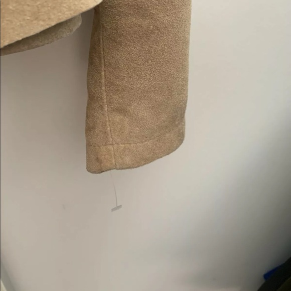 INC International Concepts Macy’s Tan Suede Leather Moto Jacket Sz M Nwot - Picture 6 of 11